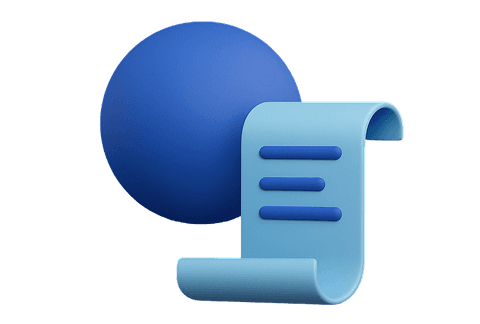 Blue sphere with a scroll — Moonly Journal article cover