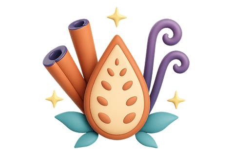 Cacao pod with cinnamon sticks — Cacao Ceremony article cover