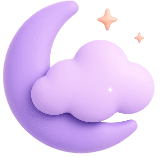 Crescent moon with a cloud and stars — discover your authentic path and purpose